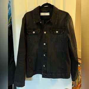 Topman Classic Black Denim Jacket